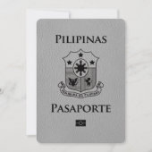 Grauphilippinischer Pass Save the Date (Vorderseite)