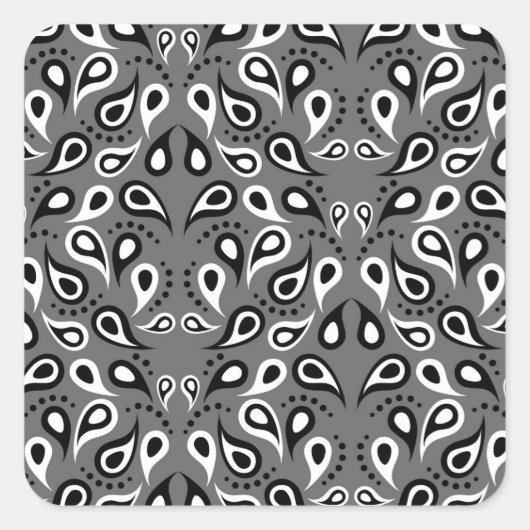 Graupisley-Aufkleber Quadratischer Aufkleber (Vorderseite)