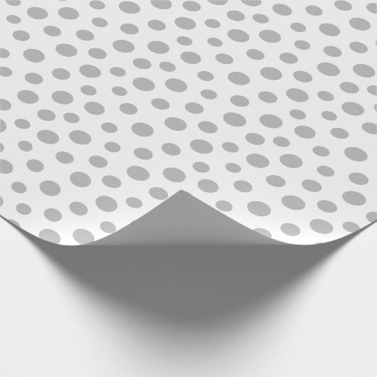 Graupunkte auf Weißwaschpapier Geschenkpapier (Ecke)