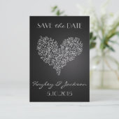 Grauquadrat Hochzeit speichern Sie die Datumskarte Save The Date (Stehend Vorderseite)