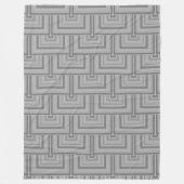 Grauquadratische Waage Fleecedecke (Vorderseite)