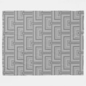 Grauquadratische Waage Fleecedecke (Vorderseite (Horizontal))