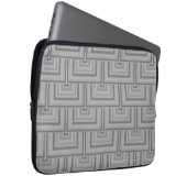 Grauquadratische Waage Laptopschutzhülle (Vorne Rechts)