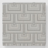 Grauquadratische Waage Steinuntersetzer (Vorderseite)