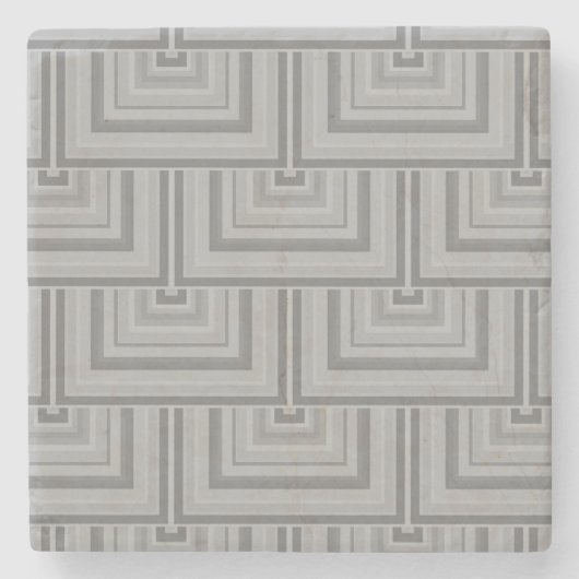 Grauquadratische Waage Steinuntersetzer (Vorderseite)