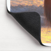 Graureiher am Sonnenuntergang Mousepad (Ecke)