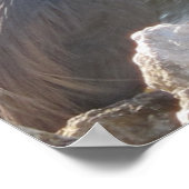 Graureiher am Wasser Poster (Ecke)