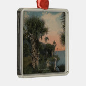 Graureiher auf Florida-Küsten-Strand Ornament Aus Metall (Rechts)