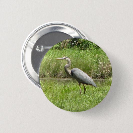 Graureiher Button (Vorne & Hinten)