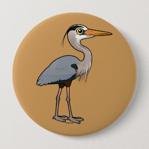 Graureiher Button