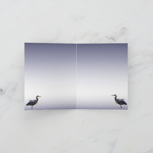 Graureiher danken Ihnen zu kardieren Dankeskarte (Innenseite)