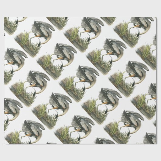 Graureiher durch Audubon Geschenkpapier (Flach)
