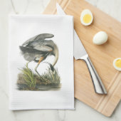 Graureiher durch Audubon Geschirrtuch (Viertel Falte)