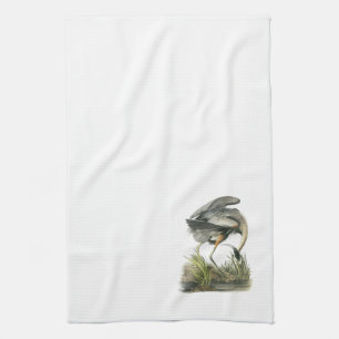 Graureiher durch Audubon Geschirrtuch