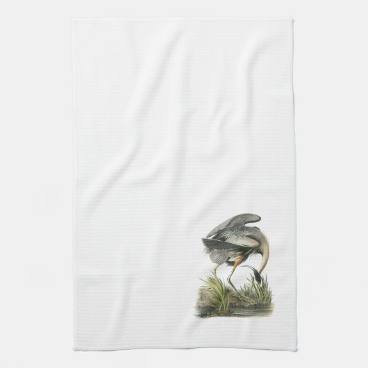Graureiher durch Audubon Geschirrtuch (Vertikal)