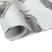 Graureiher Geschenkpapier (Rolleneckpunkt)