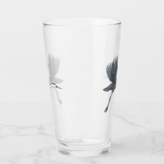 Graureiher im Flug Glas (Links)