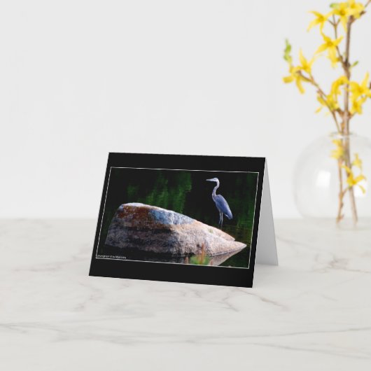 Graureiher Karte (Gelbe Blume)