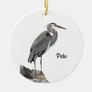 Graureiher Keramik Ornament