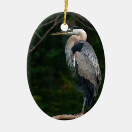 Graureiher Keramik Ornament (Vorne)