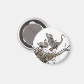 Graureiher Magnet (Vorderseite/Rückseite)