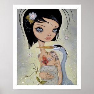 Graureiher-Plakat Poster