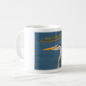 Graureiher "schlechter Tag " Kaffeetasse (Vorderseite Links)