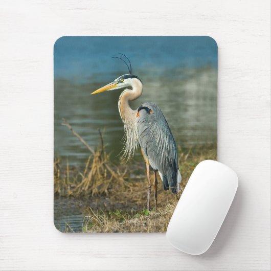 Graureiher-Vogel Mousepad (Mit Mouse)