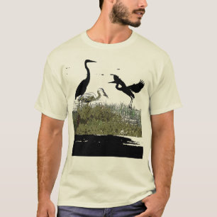 Graureiher-Vogel-Tier-Tiere T-Shirt