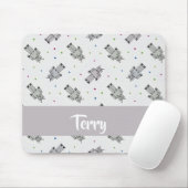 Graurobotermuster Mousepad (Mit Mouse)