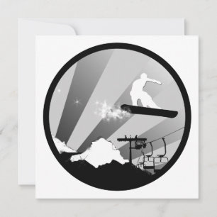Graurochen Snowboarden Einladung