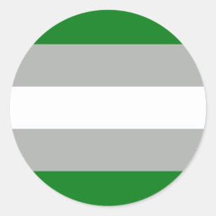 Grauromantische Pride-Flagge Runder Aufkleber
