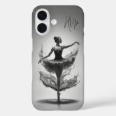 Graurosa Ballerina Splash Custom Initials Ballett Case-Mate iPhone Hülle (Rückseite)