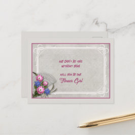 Graurosa Blauer Blumenstrauß Blumenstrauß Ankündigungspostkarte