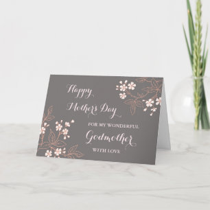 Graurosa Blume Godmutter Happy Mother Day Karte