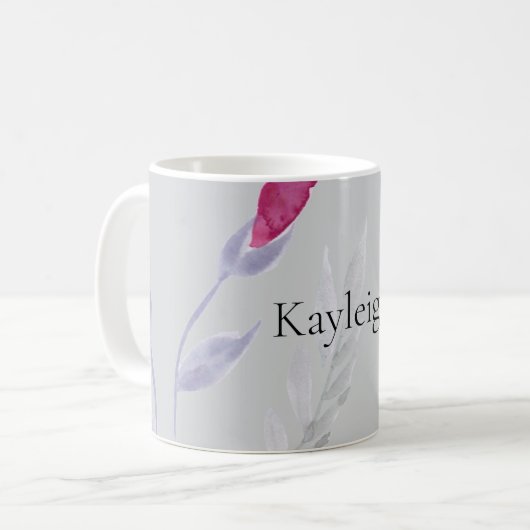 Graurosa Blume Kaffeetasse (Vorderseite Links)