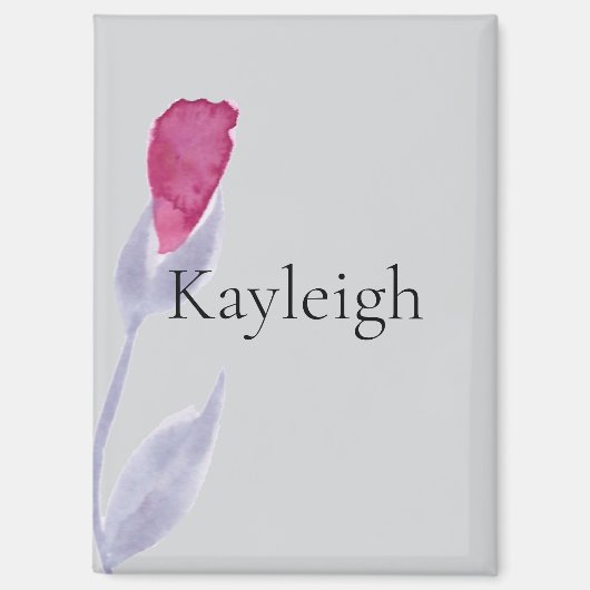 Graurosa-Blume Magnet (Vorderseite)