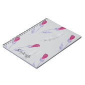 Graurosa Blume Notizblock (Linke Seite)