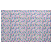 Graurosa Blüte unter blauem Hintergrund Stoff (Fat Quarter (45,7 x 55,9 cm))