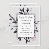 Graurosa Blütenblume Moderne Bilderbibel Verse Hoc Save The Date (Vorne/Hinten)