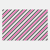 Graurosa geometrische Streifen Geschenkpapier Set (Vorderseite 3)