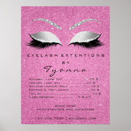 Graurosa Gold Makeup Artist Lashes Preisliste Poster