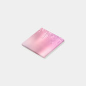 Graurosa Goldgold und lila Tropfen des Glitzer Post-it Klebezettel (angewinkelt)