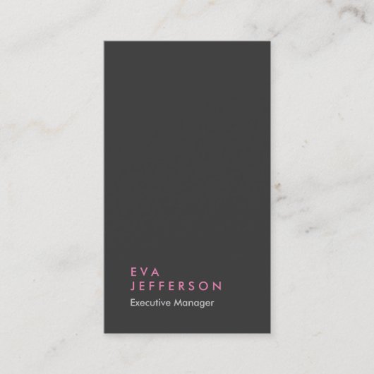 Graurosa gürtelig beruflich schlicht visitenkarte (Vorderseite)