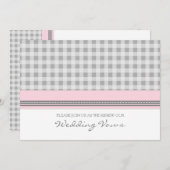 Graurosa Hochzeitstag - Erneuerbare Einladungen (Vorne/Hinten)