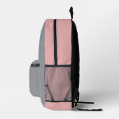 Graurosa mit Monogramm Volleyball Bedruckter Rucksack (Rechts)