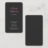 Graurosa Modernes Minimalistisches Beruflich Visitenkarte (Vorne/Hinten)