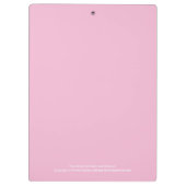 Graurosa Personalisierter Monogrammname Klemmbrett (Rückseite)