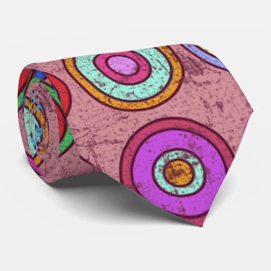 Graurosa Retro Krawatte (Gerollt)