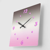 Graurosa Shadow Quadratische Wanduhr (Winkel)